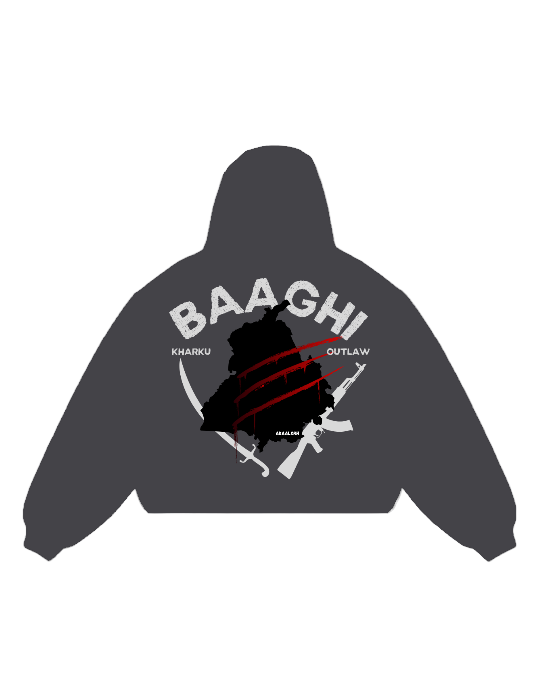 We Are Baaghi Zip Up - Dark Grey