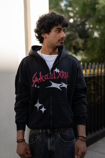 40Valor Faded Balck Zip Up