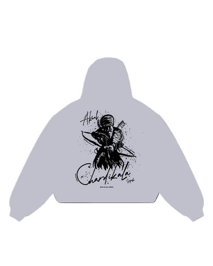 Chardikala Sipahi Zip Up - Light Grey