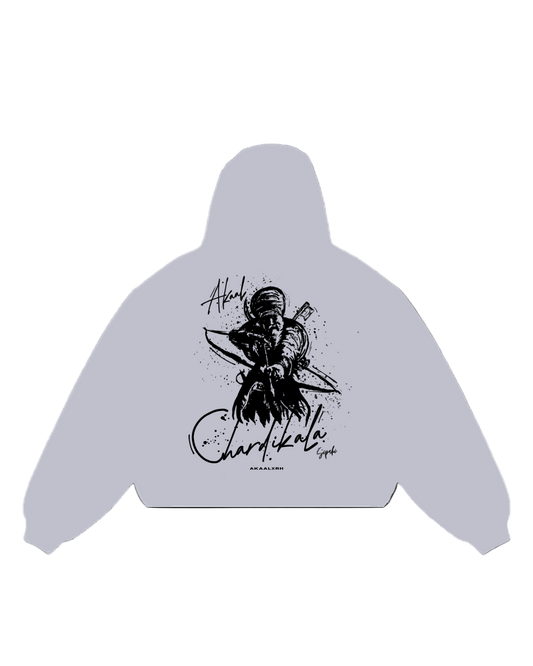 Chardikala Sipahi Zip Up - Light Grey