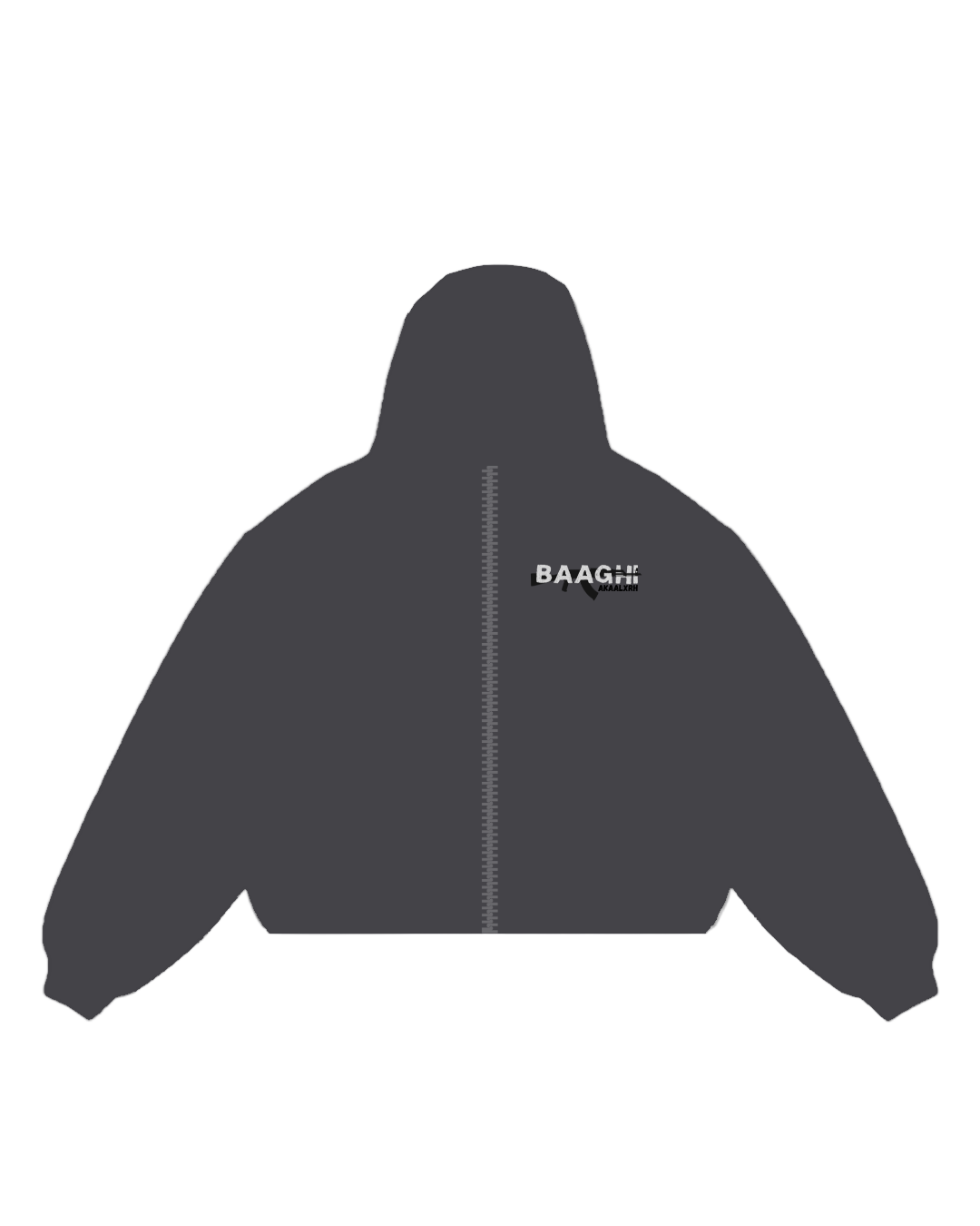 We Are Baaghi Zip Up - Dark Grey